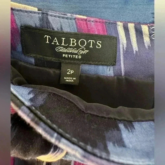 Talbots Women’s Petite Abstract Print Pencil Stretch Cotton Blend Skirt Size 2P - Picture 5 of 9